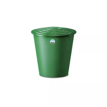 STEFANPLAST Veevaat 210L kaanega ja kraaniga Ø76,5x84cm roheline