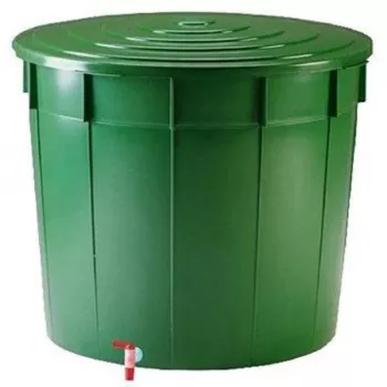 STEFANPLAST Veevaat 500L kaanega ja kraaniga Ø100x85cm roheline