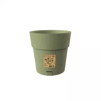 STEFANPLAST Ethica lillepott koos alusega, 20 cm, roheline