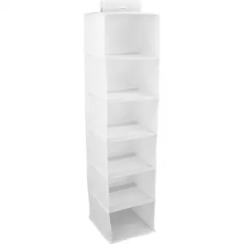 ORDINETT rippuv korraldaja 6 riiuliga 30x30x120cm puuvillane hall
