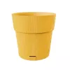 STEFANPLAST Ethica ümmargune lillepott alusega, 25 cm, sinepikollane