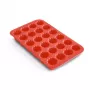 GUARDINI Juliette minikoogivorm 24 pesaga silikoonist muffinivorm, punane, 17 x 28,5 x 3,5 cm