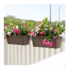 STEFANPLAST rõdukomplekt automaatse kastmissüsteemi ja metalltoega 50x18x17cm pruun