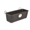 STEFANPLAST rõdu lillekast metallhoidikuga pruun 50x18x16 cm