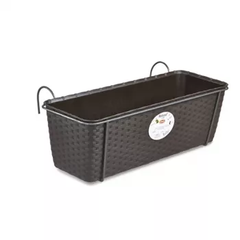 STEFANPLAST rõdu lillekast metallhoidikuga pruun 50x18x16 cm