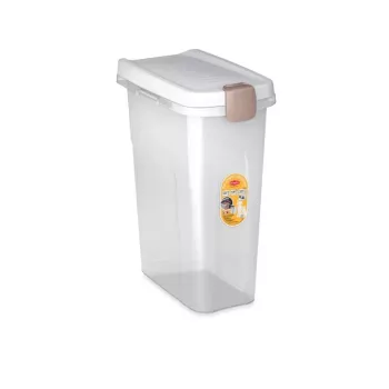 STEFANPLAST lemmikloomatoa hoiukonteiner 25L 10kg läbipaistev/valge