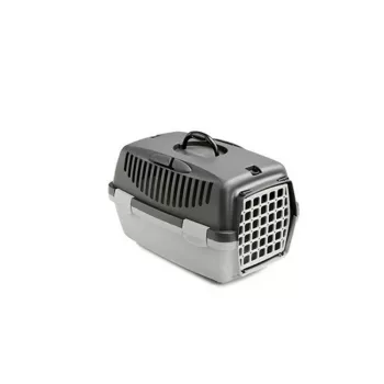 STEFANPLAST Transpordipuur Gulliver 1 plastuksest uksega 48x32x31cm Tumehall/Helehall