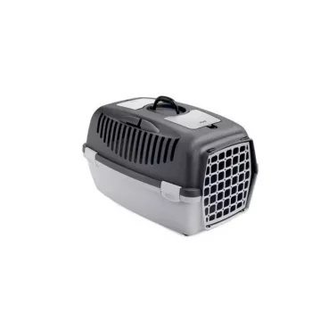 STEFANPLAST Transpordipuur Gulliver 2 plastuksest uks 55x36x35cm tumehall/helehall