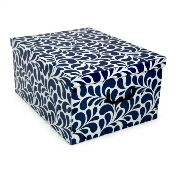 ORDINETT pappkast 49x39x25cm Big Box Goccia Assorted, sinine/helehall/burgund