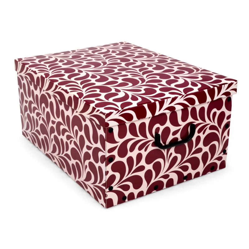 ORDINETT pappkast 49x39x25cm Big Box Goccia Assorted, sinine/helehall/burgund
