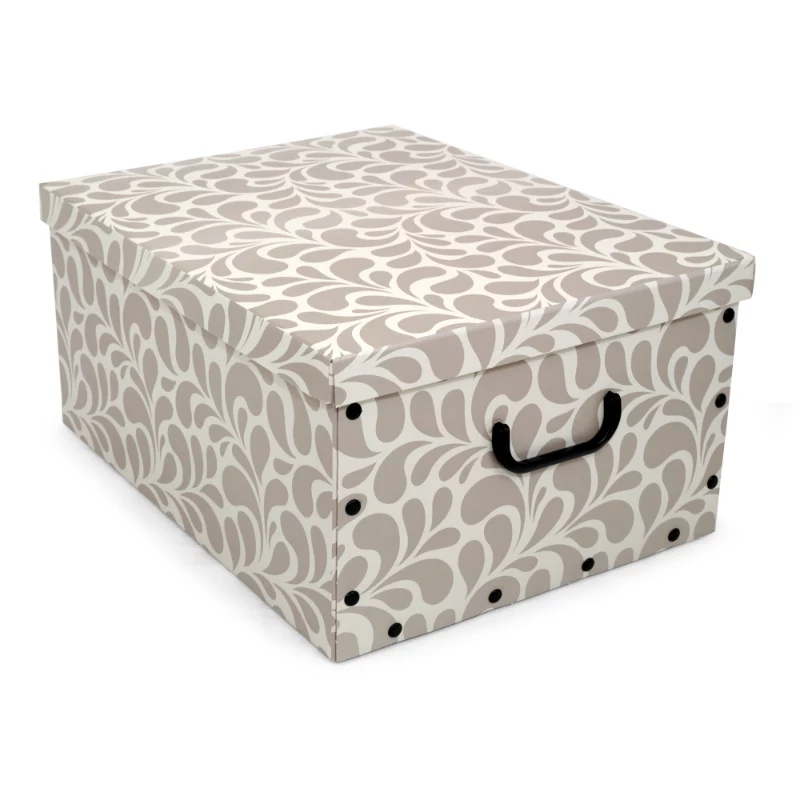 ORDINETT pappkast 49x39x25cm Big Box Goccia Assorted, sinine/helehall/burgund