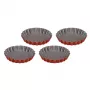 GUARDINI tarteletivormide komplekt 4 tk Rossana Ø12x1,9cm kleepuvvastane teras antratsiit
