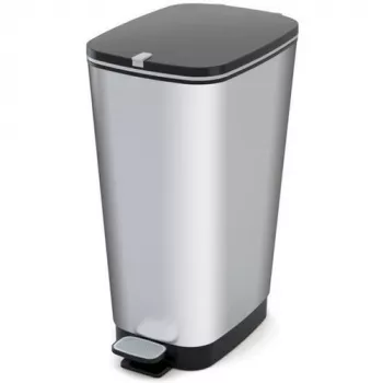 KIS Pedaali prügikast Metallic Chic Bin L 45L Steel Grey