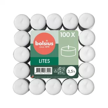 BOLSIUS teeküünlad 100 tk valge