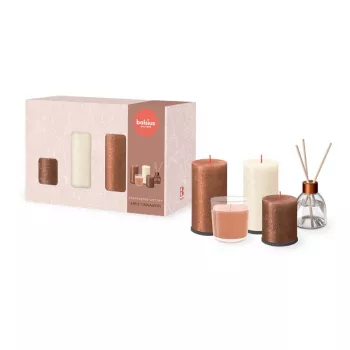 BOLSIUS Cozy Hideaway Apple Cinnamon kinkekomplekt – käsesee, kehavõi ja lõhnaküünal