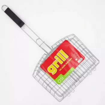 ASI COLLECTION Grillrest 30,5x23,5x5,5cm Kroomitud Terasest Ristkülikukujuline BBQ Küpsetusrest