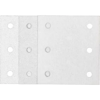 Makita 192352-4 lihvpaberi komplekt, 10-osaline, terasuurused P60/P100/P150, 102 x 114 mm, takjakinnitus, multitööriistadele