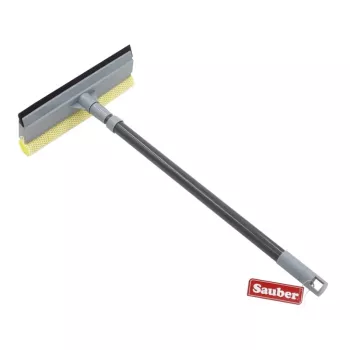 SAUBER Mini aknapintsel teleskoopvarrega | Kahepoolsest mikrokiust ja kummist kaabitsast