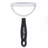 Microplane Peeler XL pöörlev koorija kirurgilise terasest tera, ergonoomilise pehme käepideme, integreeritud kartuli silma eemaldajaga, must