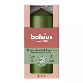 BOLSIUS küünlasilinder Ø120x58mm metallikroheline LED-küünal