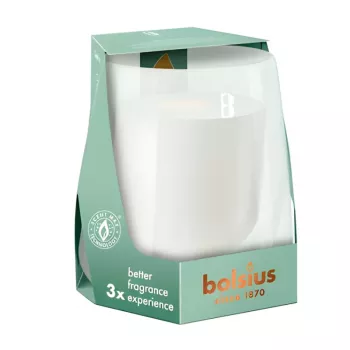 BOLSIUS Clean Light lõhnav küünal klaasis vanill ja tonkauba Ø95x85mm