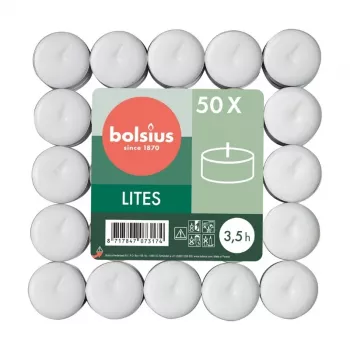 BOLSIUS teeküünlad 50 tk valge