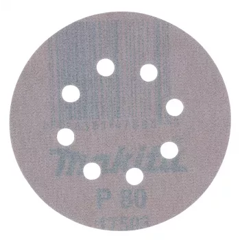 Makita D-65838 lihvimisketas 125mm P80 tera 10-pakk konks-ja-aas 8-ava