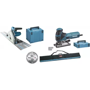 Makita saekomplekt MEU029J (SP6000J + 4351FCTJ) - uputussae ja pendelkäiguga tikksaag, sinine/must