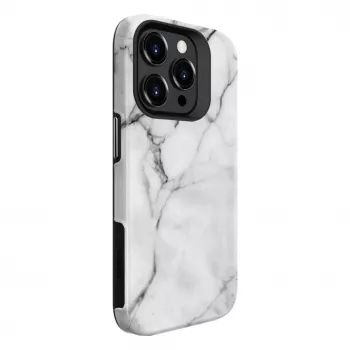 Evelatus Armor ümbris Apple iPhone 15 Pro jaoks – TPU+PC hübriid, marmorvalge eritellimusel trükitud
