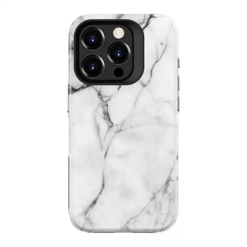 Evelatus Armor ümbris Apple iPhone 15 Pro jaoks – TPU+PC hübriid, marmorvalge eritellimusel trükitud