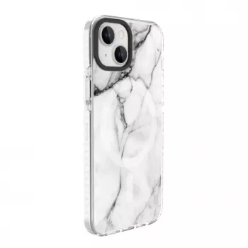 Evelatus Apple iPhone 15 PC+TPU ümbris MagSafe marmorvalge