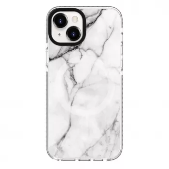 Evelatus Apple iPhone 15 PC+TPU ümbris MagSafe marmorvalge