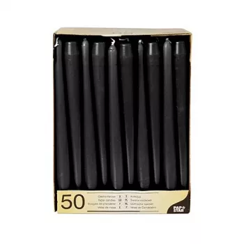 PAPSTAR peenikesed küünlad 22 x 250 mm, mustad, 50 tk pakk (10392)