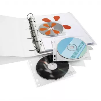 DURABLE 1er CD-/DVD-ümbrised Cover FILE, perforeeritav, läbipaistev, 10 tk