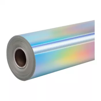 HTVRONT holograafiline isekleepuv kile, 30,5 cm x 90 cm (hõbedane)