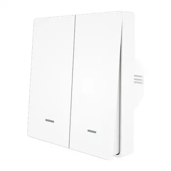MOES ZS-B-EU2 ZigBee 2-kanaliline valgustuslüliti, nulljuhet pole vaja, valge