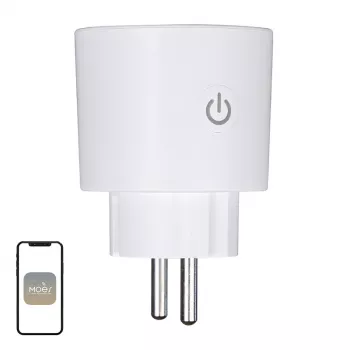 MOES MWP-EU16M-WH-MS nutikas pistik energiamõõtmisega, 16A, Wi-Fi, valge