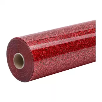 HTVRONT Glitter kuumakandekile, 30,5 cm x 90 cm (punane)
