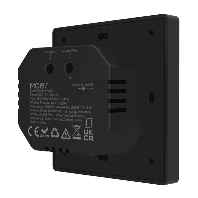 MOES CCP-TY-LN Wi-Fi/ZigBee juhtpaneel 4 inch LCD-ekraaniga