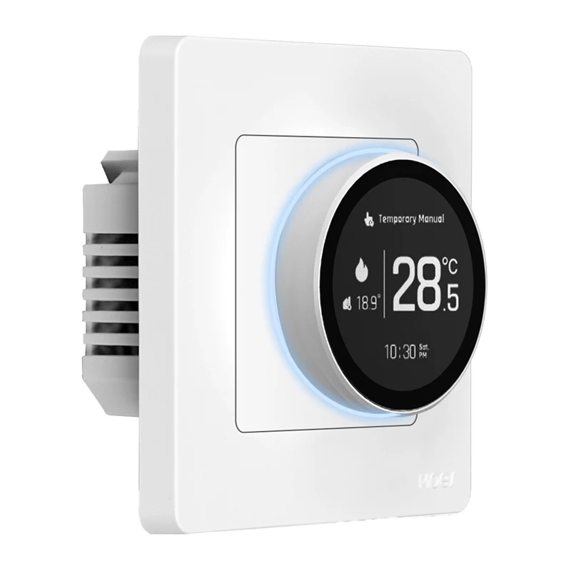 MOES ZHT-SR-GB-WH-MS ZigBee nutikas termostaat elektriküttele, valge