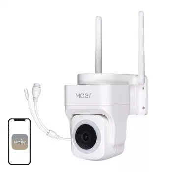 MOES WCM-B66 3MP väli Wi-Fi IP-kaamera AI inimtuvastusega, täisvärviline öönägemine, panoraam/kallutus, kahesuunaline audio, IP66 ilmastikukindel