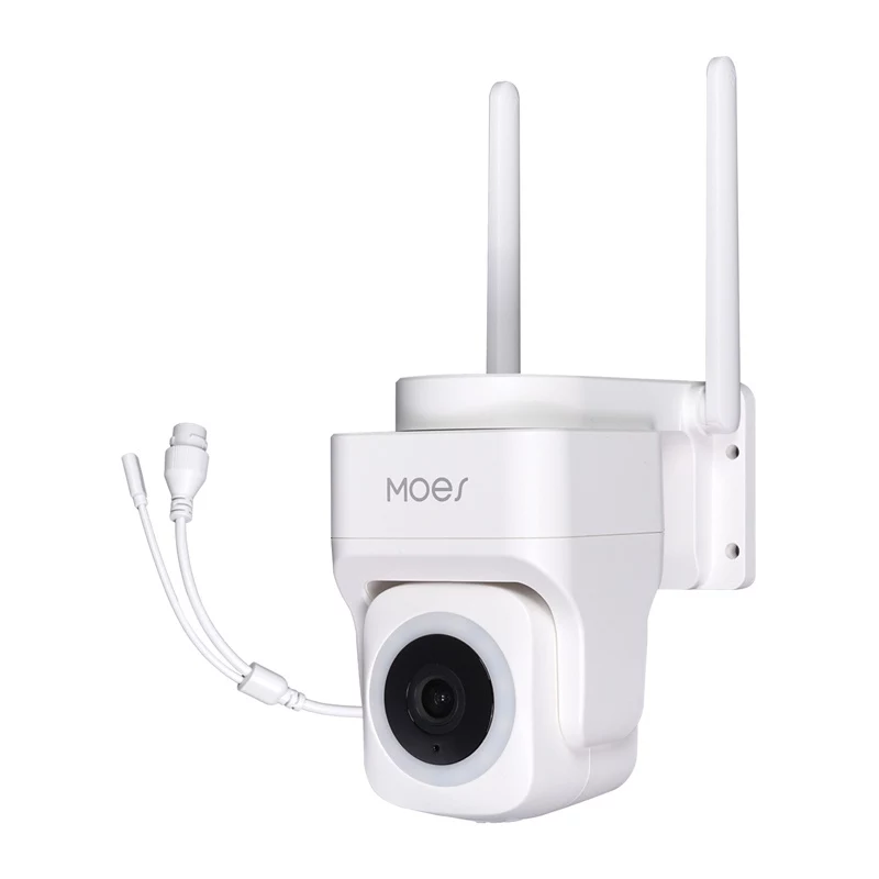 MOES WCM-B66 3MP väli Wi-Fi IP-kaamera AI inimtuvastusega, täisvärviline öönägemine, panoraam/kallutus, kahesuunaline audio, IP66 ilmastikukindel