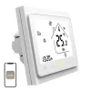 MOES BHT-002 Wi-Fi LCD nutikas veekütte termostaat, puuteekraan, rakenduse ja hääljuhtimine, valge