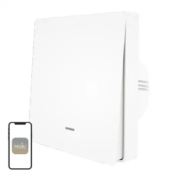 MOES ZS-B-EU1 ZigBee 1-kanaliline valgustuslüliti (nulljuhet pole vaja, valge)