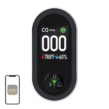 MOES S02-CO vingugaasiandur, Zigbee 3.0, LCD-ekraan, 85dB häire