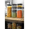 GEFU PANTRY ristkülikukujuline anum 2,5 L must, läbipaistev 1 tk