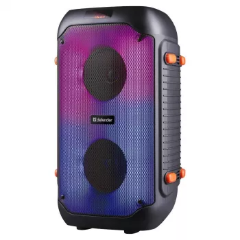Defender BOOMER 25 kaasaskantav Bluetooth kõlar koos karaoke, RGB tuledega, TWS, FM raadioga, 25W, must