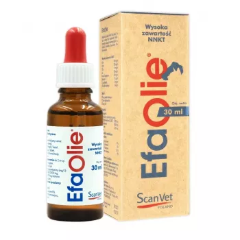 Scanvet EFA Olie 30 ml vedelik Omega-3 ja Omega-6 toidulisand koertele ja kassidele