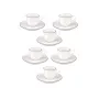 LA PORCELLANA BIANCA Teresa espressotasside komplekt alustassidega, 90 ml, portselan, valge, 12 osa