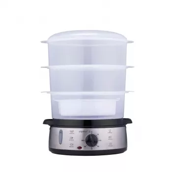 Alpina elektriline auruti 800W hõbedane 3-korruseline 9,5L BPA-vaba